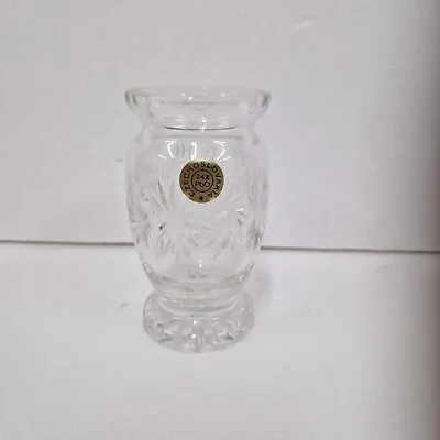 Buy Vintage  Crystal 24% PbO Glass Lead Crystal Vase ART DECO Czech Bohemia • 19.50£