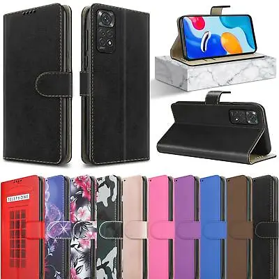 Buy For Xiaomi Poco M4 Pro 4G Case, Leather Wallet Magnetic Flip Stand Phone Cover • 5.45£