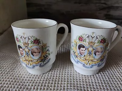 Buy Ashley Bone China Pair Of Mugs, Charles & Diana Wedding • 0.99£