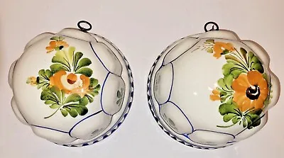 Buy Bassano Ceramic Jello Molds Italy Floral Hanging Decorative Hand Painted Vtg Set • 11.52£
