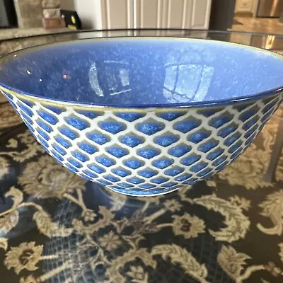 Buy Blue Ware Porcelain Bowl-geometric Design • 7.87£
