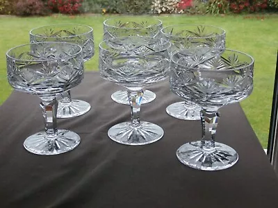 Buy 6 X Tyrone Crystal  O'NEILL Champagne / Sorbet Saucers - Ex Cond - Stamped • 79.99£