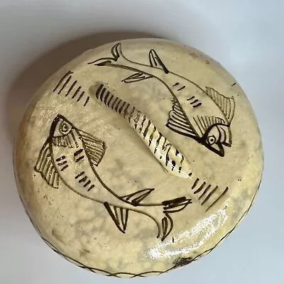 Buy Vtg Mexican Michoacán TZINTZUNTZAN Folk Art Clay Pottery Fish Casserole W/ Lid • 71.15£