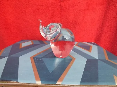 Buy Vintage Langham Clear Art Glass Elephant Paperweight Figurine. • 14.99£
