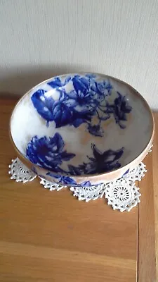 Buy Antique  Doulton (Burslem) Blue Flow Rose Bowl • 18£