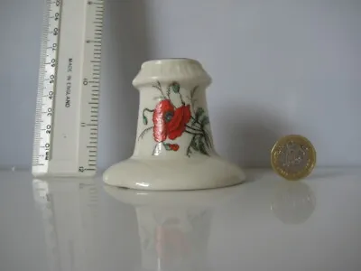 Buy Rare Arcadian England Crested Ware World War One Poppy Candlestick Looe • 19.99£