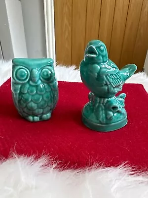 Buy Vintage Anglia Pottery Owl And Bird Figures • 0.99£