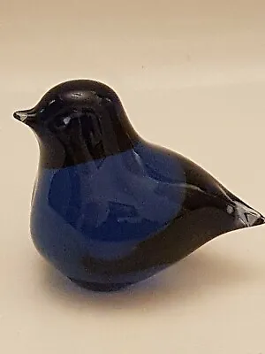Buy Wedgwood Glass Paperweight Fat Blue Bird Vintage 1970's (B3) • 24£