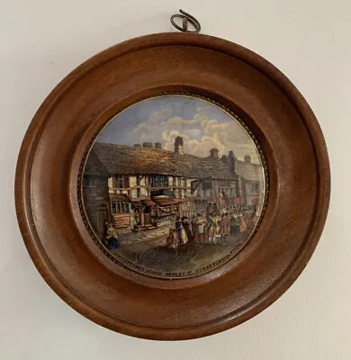 Buy Antique Prattware Pot Lid In Wood Frame Vintage Victorian Shakespeare’s House • 38.68£