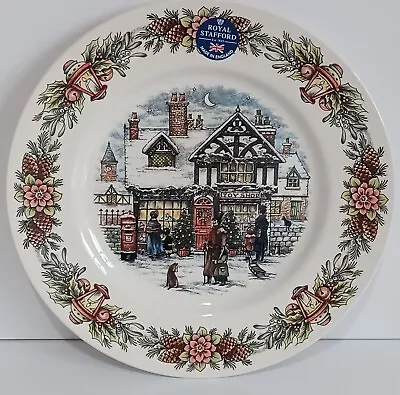 Buy NEW Royal Stafford Christmas Toy Shop Winter Snow 11  Dinner Plates Set 4 • 48.65£