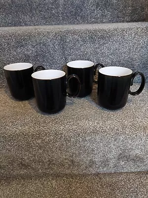 Buy Denby, Jet, Black, Straight Mugs X 4 • 20£