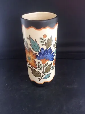Buy Vintage Flora Gouda Plateel Handpainted Vase Dutch Art Pottery  Mint 16 Cms • 24.99£