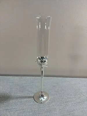 Buy One Vera Wang Of Wedgewood Champagne Flute Silver Colored Stem, Base And Knot • 17.30£