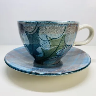 Buy The Tain Pottery Glenaldie Thistle Large Cup And Saucer • 20£