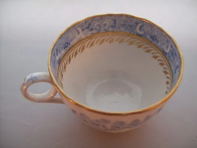Buy Antique 18th/19thC Porcelain TEA CUP Blue & White Transfer Ware,gilded Interior • 14£