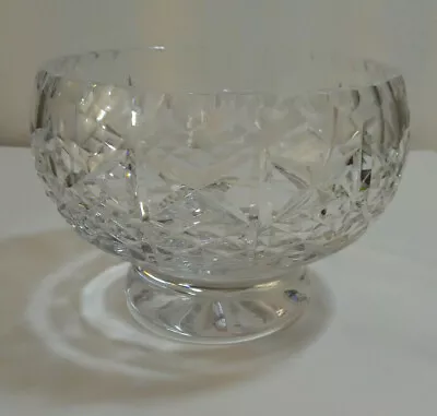 Buy Vintage Edinburgh Scotland Lead Crystal Cut Glass Bowl Thumbprint Rim Signed • 21.25£