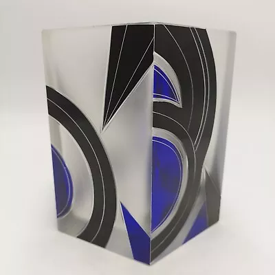 Buy Art Deco Karl Palda Crystal Cut Glass Czech Bohemian OCTAGONAL Vase STUNNING • 314.63£