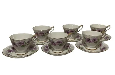 Buy Violetta Royal Standard Cup And Saucer Set For 6 • 16.25£