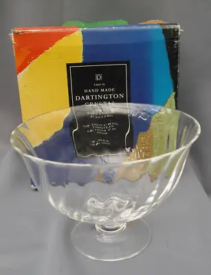 Buy Dartington Striped Glass Footed Fruit Bowl Or Trifle Bowl Hand Made With Box • 18£