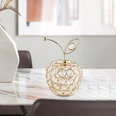 Buy 3D Cut Crystal Fruit Statue Sculptures Metal For Bedroom TV Cabinet Ornament • 9.49£
