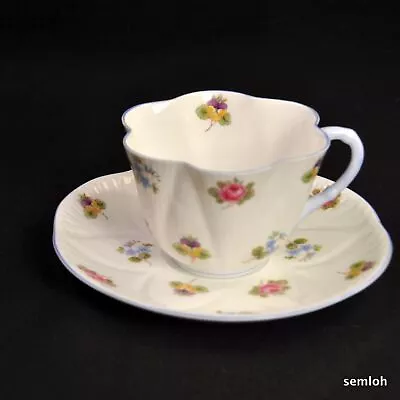 Buy Shelley Dainty Shape Cup & Saucer 1940-1966 Roses Pansies Forget-Me-Nots #13424 • 57.85£