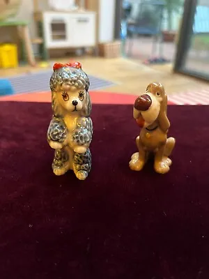 Buy Two Wade Dog Figurines - Disney Trusty Bloodhound And Fifi Poodle • 10£