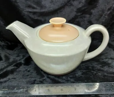 Buy Vintage 50s/60s Poole Pottery Twintone Peach Bloom & Seagull Streamline Tea Pot • 14.95£