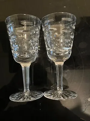 Buy PAIR Of Signed Waterford Irish 5.5  Tralee Wine Glasses. UK P&P Incl. • 44.95£