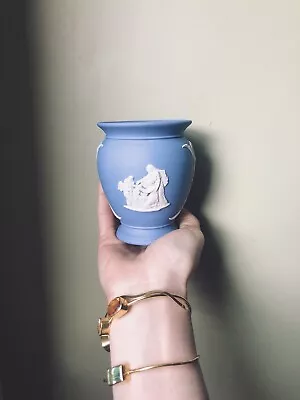 Buy Wedgwood Jasper Ware Vase Pegasus Blue Vintage Stoneware  • 14.95£