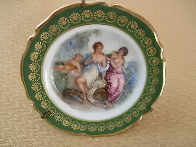 Buy Vintage Porcelain Astistique F.f. Limoges France Mini Plate/stand Free Ship • 9.44£