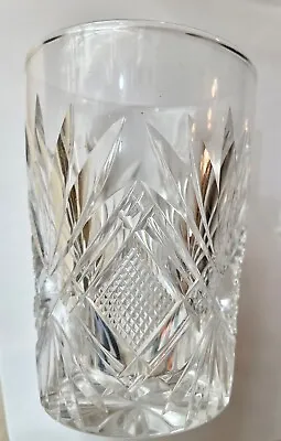 Buy Antique Cut Crystal Tumbler Small And Large Diamond And Fan Glass #2 • 28.93£