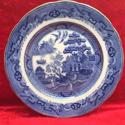 Buy Antique Booths Silicon China 'Davenport Willow' 10.25' Plate, Dated May 1915~EX • 9.99£