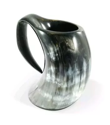Buy Drinking Medium Ox Horn Tankard Horn Mug Cup Beer Glass Viking Drinking Vessel • 31.40£