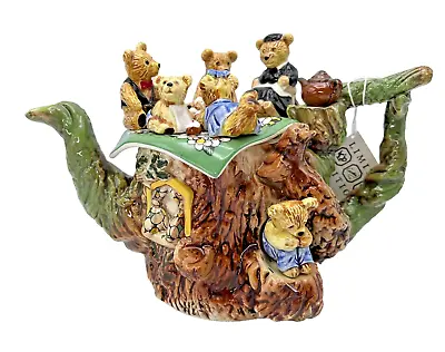 Buy Paul Cardew Teddy Bear Picnic Teapot LARGE Limited Gold Edition Numbered Signed • 162.22£
