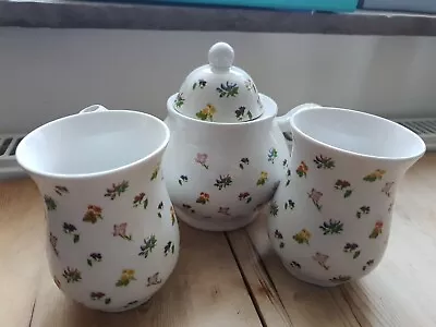 Buy Small Floral Teapot With 2 X Mugs • 2£