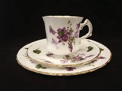 Buy Hammersley Spode Victorian Violets Pattern Pretty Bone China Trio • 16£