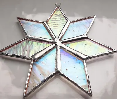 Buy Clear Iridescent Star Stained Glass Suncatcher Window Wall Hanging Home Decor • 19.95£