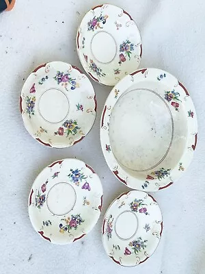 Buy Vintage Antique Set Of Booths Bowls Floral Pattern Silicon China • 34.99£