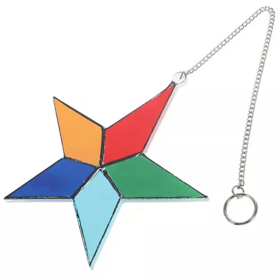 Buy Stained Glass Star Ornament Window Hanging Decoration • 10.25£