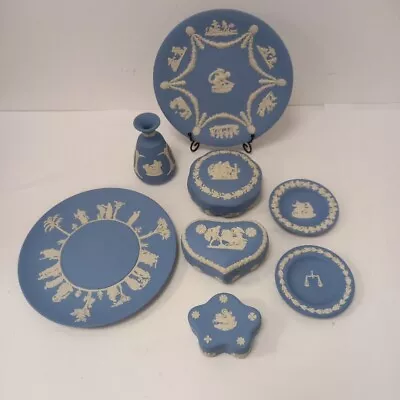 Buy Wedgwood Jasperware Collection 8 Pieces Blue White RMF07-GB • 7.99£