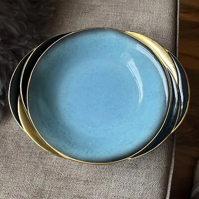 Buy Carlton Ware Bowl Blue With Black And Gold Trim  • 20£