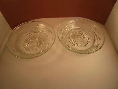 Buy Vintage Jeannette Anniversary Clear Glass Pair Of Soup Bowls • 14.17£