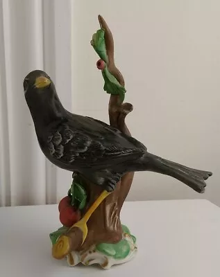 Buy Capodimonte Figurine Black Bird Illegible Signature Italian 18cm Tall • 15.11£