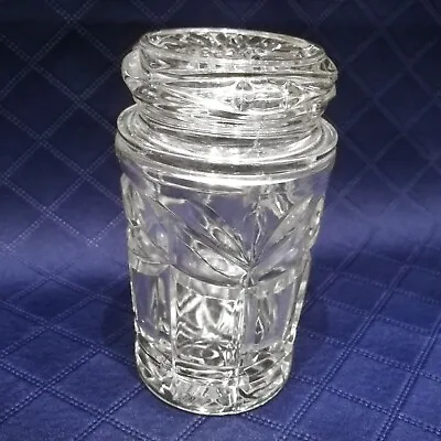 Buy Vintage Moulded Glass Sweets/Apothecary Jar With Lid Cut Crystal Style 6   • 7.99£