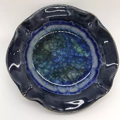 Buy Crackled Glass Geode Pottery Glazed Stoneware Trinket Dish  • 14.17£