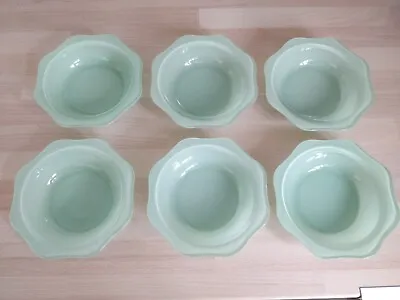 Buy Vintage Pyrex Spray Ware Jade Green Desert Bowls X6 • 14.99£