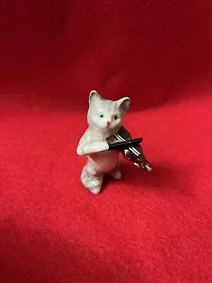Buy Cute Vintage Beswick Tabby Cat Orchestra, Fiddle, Violin Miniature Figure • 18.99£