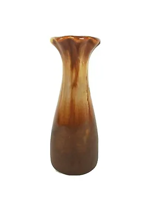 Buy Royal Haeger Brown Orange Drip Glaze Earth Wrap Vase 8  Tall USA • 12.32£