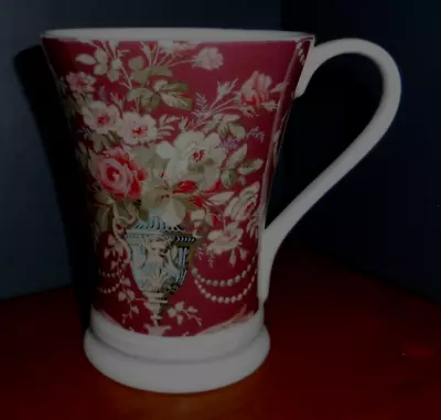 Buy Laura Ashley Burgundy Rose Hand Decorated China Cup Mug  2004 4¼  (10.5cm) 3 Ava • 7.99£