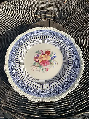 Buy Antique Royal Cauldon Est 1774 Made In England Blue Floral 11” Dinner Plate • 16.17£